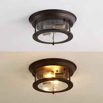 Lauren 13.25" Metal/Glass LED Flush Mount